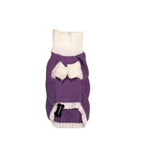 NWT Dog Purple Knit Turtleneck Sweater